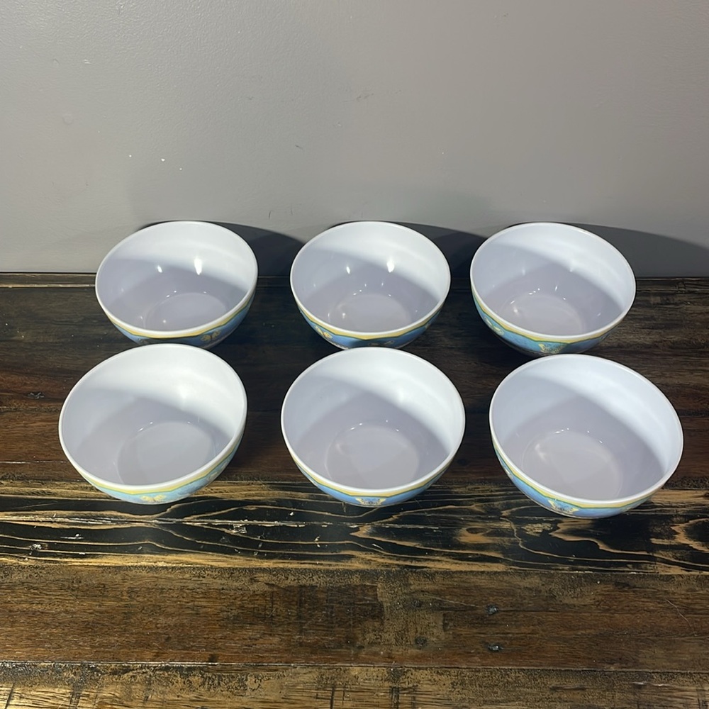 Evolution Sakura melamine set of 6 bowls butterflies pattern - Picture 3 of 17